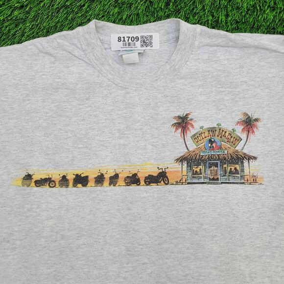 Vintage 2005 Bird Parrot Shirt S/M 20x26 Gray Beaks Bikers - Picture 9 of 15